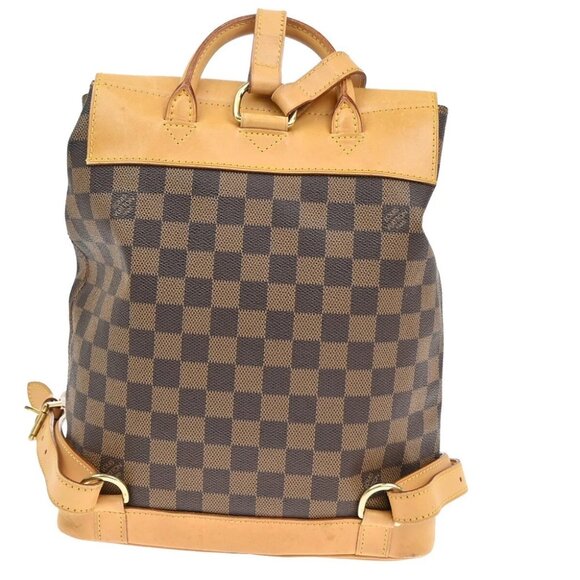 LOUIS VUITTON Logo Arlequin Backpack Bag Damier Ebene Brown N99038 23YH405 - Picture 3 of 15